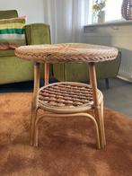 Vintage rotan tafeltje, Huis en Inrichting, Ophalen, Gebruikt, Overige materialen