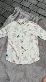 Vintage blouse met vogelprint, Beige, Maat 42/44 (L), Ophalen of Verzenden, Zo goed als nieuw