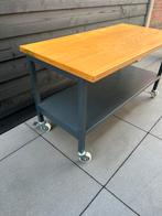 Werkbank werk Tafel inpak tafel met wieltjes oer degelijk!, Ophalen of Verzenden, Gebruikt, 120 tot 170 cm