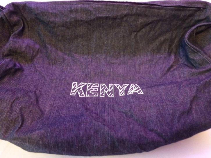 Denim tas uit Kenya, Sieraden, Tassen en Uiterlijk, Tassen | Damestassen, Zo goed als nieuw, Overige typen, Blauw, Ophalen of Verzenden