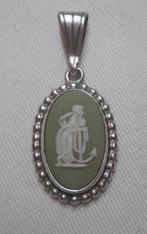 Zilveren Engelse antieke hanger Wedgwood nr.262, Sieraden, Tassen en Uiterlijk, Antieke sieraden, Verzenden, Zilver, Hanger