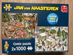 Jan van Haasteren 2x 1000 stukjes, Ophalen, 500 t/m 1500 stukjes, Zo goed als nieuw