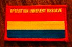 Missie patch Operation Inherent Resolve, Embleem of Badge, Nederland, Ophalen of Verzenden