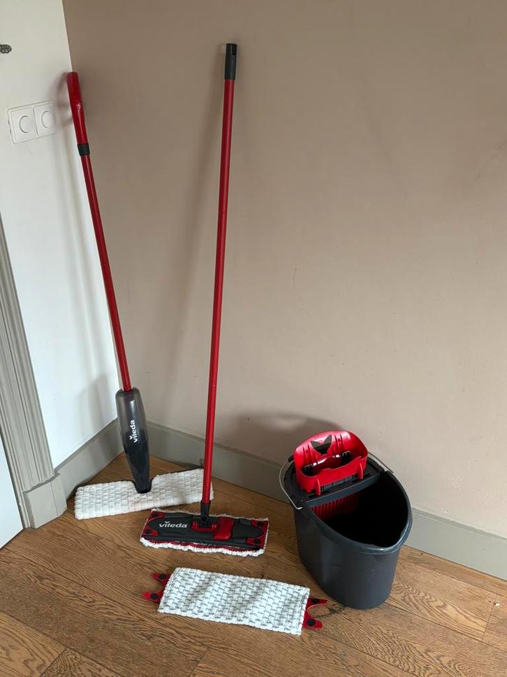 Vileda Ultramax + Vileda spray&clean, Huis en Inrichting, Schoonmaakartikelen, Dweilemmer, -bak, of -wagen, Ophalen of Verzenden