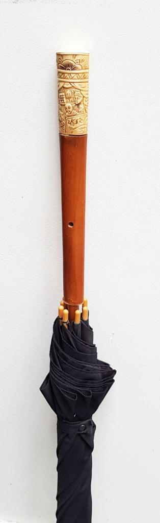 Art Deco paraplu - Nieuw overtrokken !, Antiek en Kunst, Curiosa en Brocante, Ophalen of Verzenden