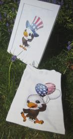 Borduurpatroon  America Eagle / Uncle Sam  nr 9349, Hobby en Vrije tijd, Borduren en Borduurmachines, Verzenden, Nieuw, Handborduren