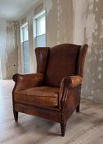 Schapenleren Oorfauteuil, Huis en Inrichting, Fauteuils, Ophalen, Gebruikt, Leer, 75 tot 100 cm