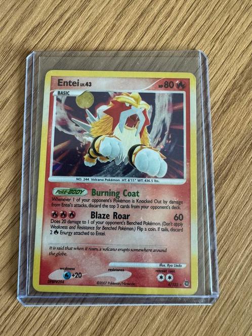 Entei 4/132, Hobby en Vrije tijd, Verzamelkaartspellen | Pokémon, Zo goed als nieuw, Losse kaart, Ophalen of Verzenden