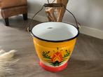 Vintage Emaille emmer met handvat, Ophalen