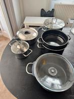 Diverse pannen - 1 koop, Huis en Inrichting, Ophalen, Gebruikt, Rvs, Pannenset