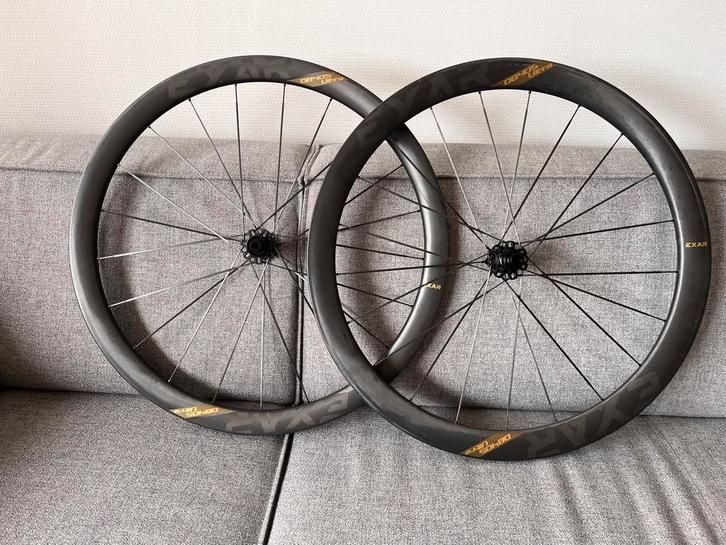 Magene Exar DB405 carbon wielset disc, Fietsen en Brommers, Fietsonderdelen, Zo goed als nieuw, Racefiets, Wiel, Ophalen of Verzenden