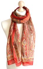Vintage fijn geweven 100% zijden shawl, sjaal, Kleding | Dames, Mutsen, Sjaals en Handschoenen, Vintage designer, Verzenden, Zo goed als nieuw