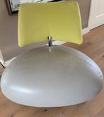2x leolux pallones, grijs leer zitting/olijfgroene rugleunin, Huis en Inrichting, Ophalen, Gebruikt, Twee, Leer