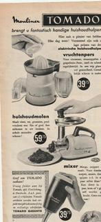 Retro reclame 1959 Tomado mixer huishoudmolen, Verzenden, Overige typen