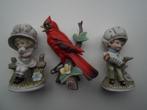 vintage beeldjes jongen meisje en vogel, Verzamelen, Ophalen of Verzenden, Gebruikt, Overige typen
