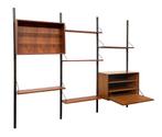 Vintage Poul Cadovius Royal System wandsysteem wallunit, Gebruikt, Met klep(pen), Teakhout, Minder dan 150 cm