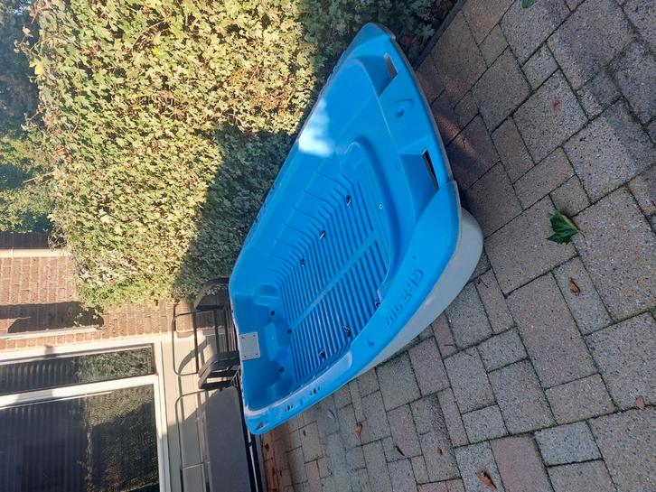 BIC SportYak 245, blauw/ wit,  te koop, Watersport en Boten, Roeiboten, Gebruikt, Polyester, Met roeispanen of peddels, Ophalen of Verzenden