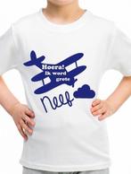 Bedrukt tekst shirt Hoera ik word grote neef vliegtuig, The River House, Info@theriverhouse.nl, Jongetje of Meisje, Nieuw