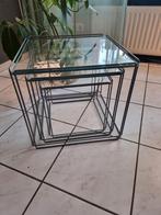 Max sauze isocele nest van drie tafeltjes jaren 70, Ophalen, Minder dan 45 cm, Minder dan 55 cm, Gebruikt