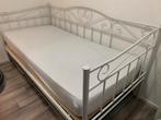 Bedbank metaal, 85 tot 100 cm, Ophalen of Verzenden, Zo goed als nieuw, Matras