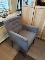 Eetkamer stoelen stof Antraciet, Huis en Inrichting, Stoelen, Ophalen, Hout, Gebruikt, Vier