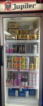 Jupiler hoge glasdeurkoelkast, Witgoed en Apparatuur, 160 cm of meer, Zo goed als nieuw, Ophalen, Vrieskast