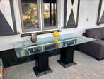 Tijdloze Salontafel met Glasplaat, Ophalen, Gebruikt, 50 tot 75 cm, 50 tot 100 cm