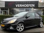 Opel Corsa 1.6-16V T OPC - KUIPSTOELEN - AIRCO - GROOT DISPL, 65 €/maand, Gebruikt, Zwart, Leder en Stof