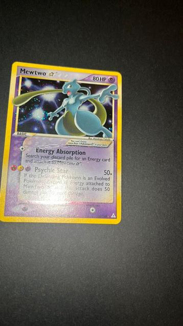Mewtwo Gold Star met prachtige Swirl ! (Creased) beschikbaar voor biedingen