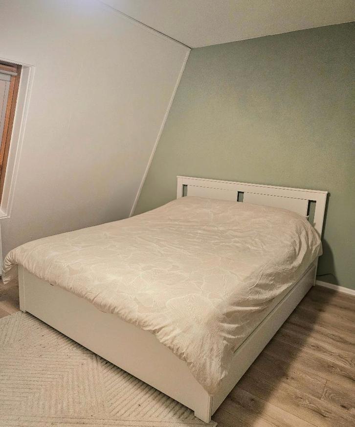 IKEA Songesand bedframe 160x200 + Lades en lattenbodem, Huis en Inrichting, Slaapkamer | Bedden, Zo goed als nieuw, Tweepersoons