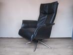 NIEUWSTAAT Hjort Knudsen design relax fauteuil zwart leder m, 75 tot 100 cm, Zo goed als nieuw, 50 tot 75 cm, Leer