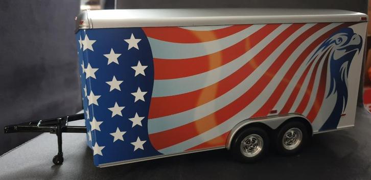 USA Trailer Autotrailer 1:18, Hobby en Vrije tijd, Modelauto's | 1:18, Nieuw, Overige typen, Overige merken, Ophalen of Verzenden