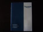 Triumph 600 Daytona 2003 motorcycle owner's manual, Motoren, Handleidingen en Instructieboekjes, Ophalen of Verzenden, Triumph