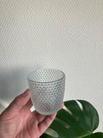 Waxinelichthouder glas rond nieuw klein kaarsenhouder, Ophalen of Verzenden, Zo goed als nieuw, Overige materialen, Minder dan 25 cm
