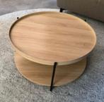 Zgan salontafel van Beliani. 78 x 40 lichte hout kleur, Ophalen, 50 tot 100 cm, Rond, 50 tot 100 cm