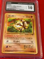 Pokemon Jungle Mankey CGC graded 10 jp, Ophalen of Verzenden, Zo goed als nieuw, Losse kaart