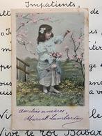 1903 Meisje plukt bloemetjes (BB), Ophalen of Verzenden, Voor 1920, Gelopen, Kinderen