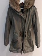 Parka jas merk canadian met bont, Ophalen of Verzenden, Maat 34 (XS) of kleiner, Groen, Gedragen
