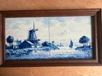 Tegeltableau 2 tegels delftsblauw porceleyne fles 30x16,5 cm, Ophalen of Verzenden