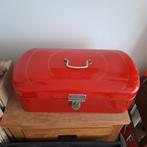 Antiek emaille broodtrommel met gouden bies, Antiek en Kunst, Antiek | Emaille, Ophalen of Verzenden