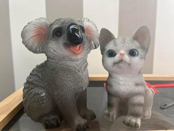 Koala & Poes Tuinbeeldjes - Nieuw beschikbaar voor biedingen