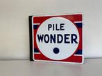 Pile Wonder emaille reclamebord, Reclamebord, Gebruikt, ., Ophalen of Verzenden