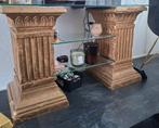 Griekse pilaren met glasplaten, Huis en Inrichting, Kasten | Televisiemeubels, Gebruikt, 100 tot 150 cm, Ophalen of Verzenden