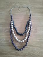 Nieuw ketting Paars & Blauw & Grijs, Overige materialen, Verstelbaar, Blauw, Nieuw