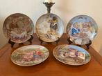 5 porselein Franklin Mint Heirloom Borden Patricia Brooks, Antiek en Kunst, Antiek | Wandborden en Tegels, Ophalen of Verzenden