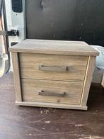 Set van 2 nachtkastjes lichtbruin eikenkleur, Ophalen, Zo goed als nieuw, Minder dan 45 cm