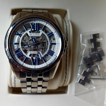 Bulova skeleton automaat 43 mm stalen band izgst beschikbaar voor biedingen