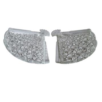 Vintage glazen zeepschaaltjes waaier beschikbaar voor biedingen