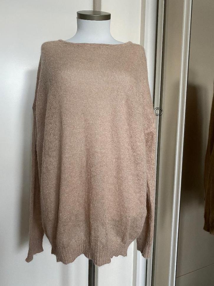 trui Tricot POP L/XL camel alpaca/mohair, Kleding | Dames, Truien en Vesten, Zo goed als nieuw, Maat 42/44 (L), Bruin, Ophalen of Verzenden
