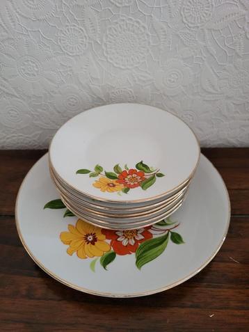 Vintage Monopoli Porcellana D'Italia gebak set servies  beschikbaar voor biedingen